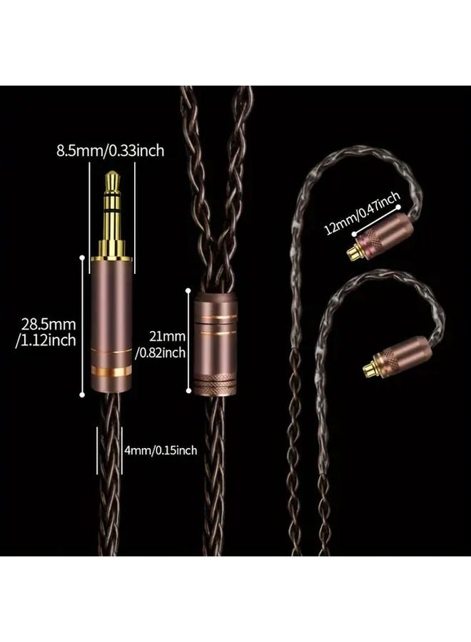 YYAudio كابل صوتي عالي الجودة 1.2 متر من نوع C إلى 0.78 ملم 2 دبوس جودة صوت HiFi - Image 2